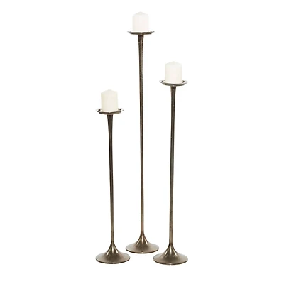 Aluminum Modern Candle Holder Set