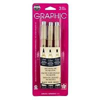 Pigma® Graphic™ Black 3 Pen Set