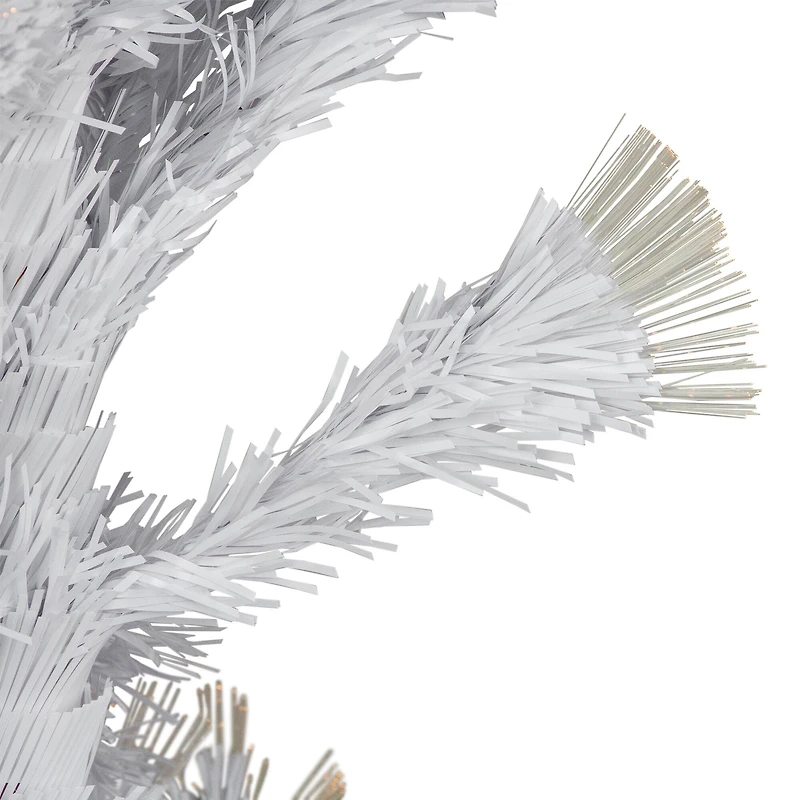 3ft. Pre-Lit Fiber Optic White Artificial Christmas Tree, Warm White Lights