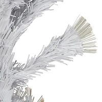 3ft. Pre-Lit Fiber Optic White Artificial Christmas Tree, Warm White Lights