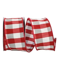 Reliant 2.5" x 10yd. Aspen Check Wired Ribbon