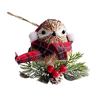 5" Bird with Hat Natural Ornament by Ashland®