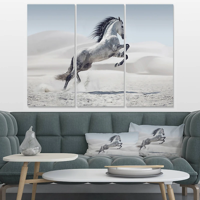 Designart - Galloping White Horse