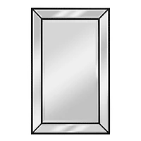 Head West Black Metro Beaded Glass Framed Vanity Mirror