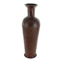 Set of 3 Brown Metal Traditional Vase, 50", 35", 26"
