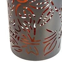 8" Black Owl Outdoor Solar Lantern with Handle