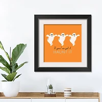 Haunt It Black Framed Print Wall Art