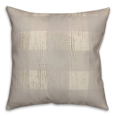 Gray Buffalo Check Throw Pillow