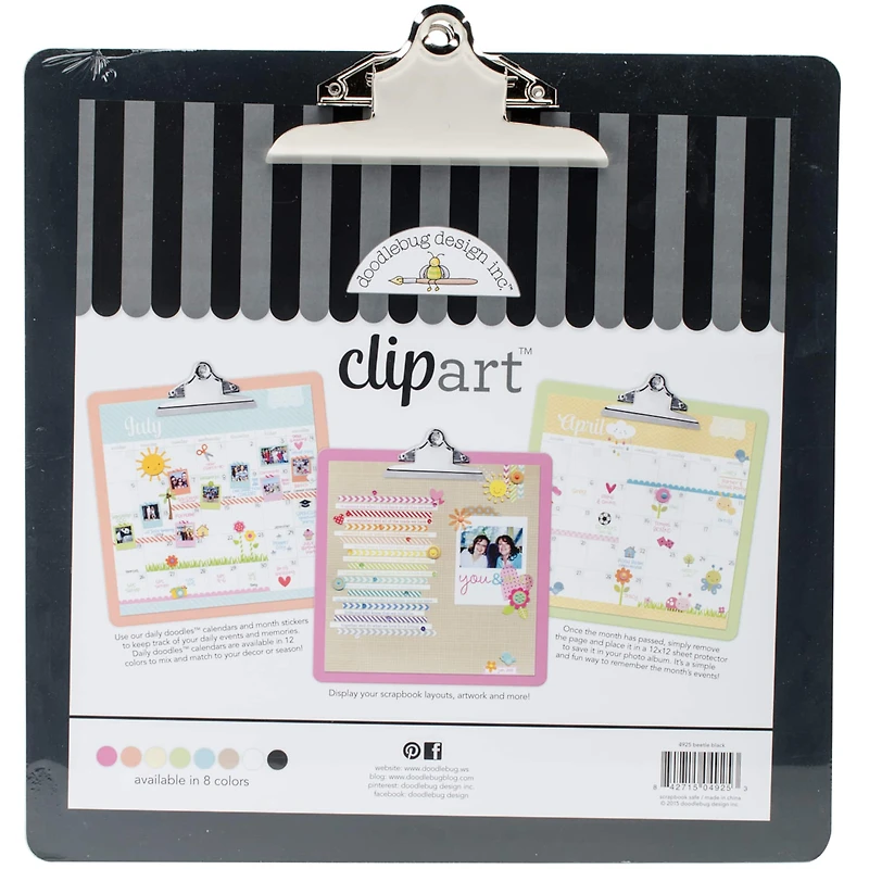 Doodlebug Design Inc.™ Clipart Beetle Black Monochromatic Clipboard