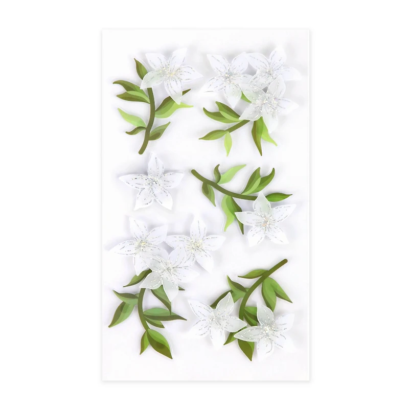 White Floral Stickers by Recollections™