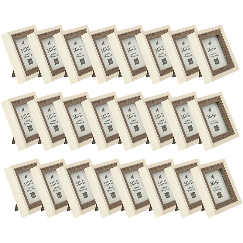 24 Pack: Gray & White 3" x 3" Mini Frame by Studio Décor®
