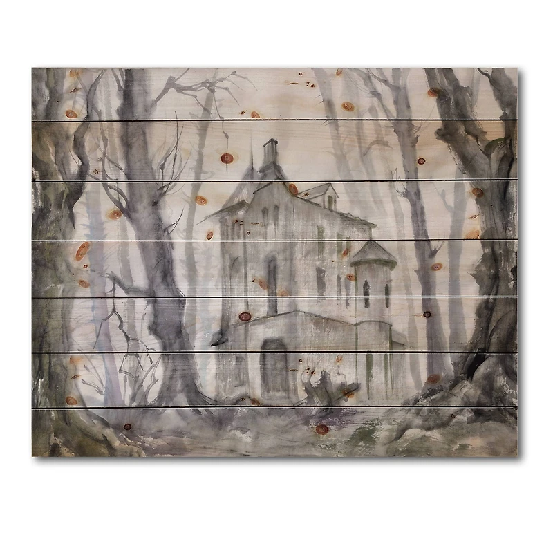 Designart - Haunted Castle In The Woods