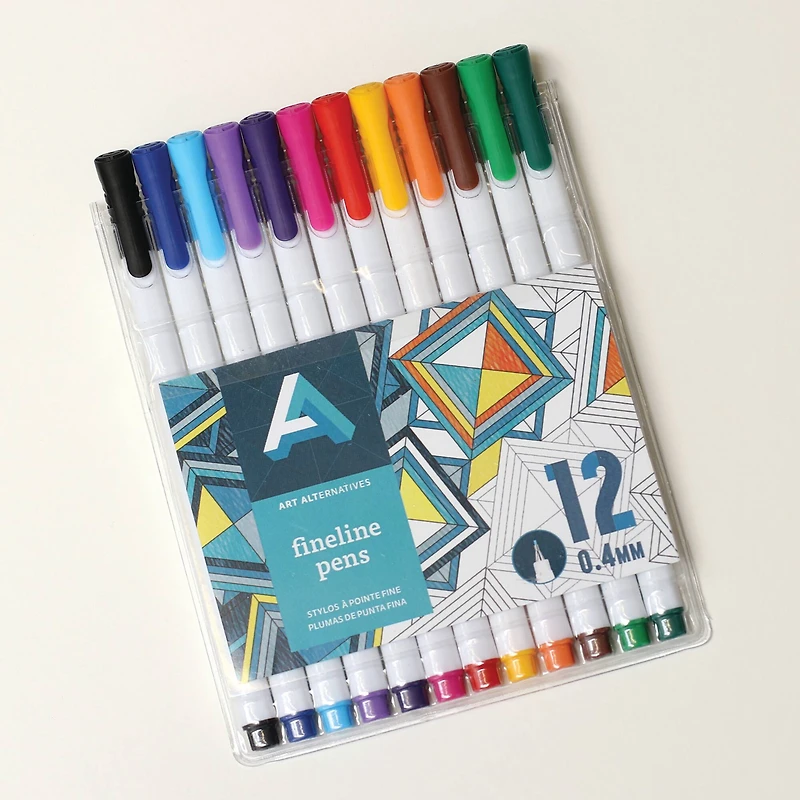 12 Packs: 12 ct. (144 total) Art Alternatives Fineline Pen Set