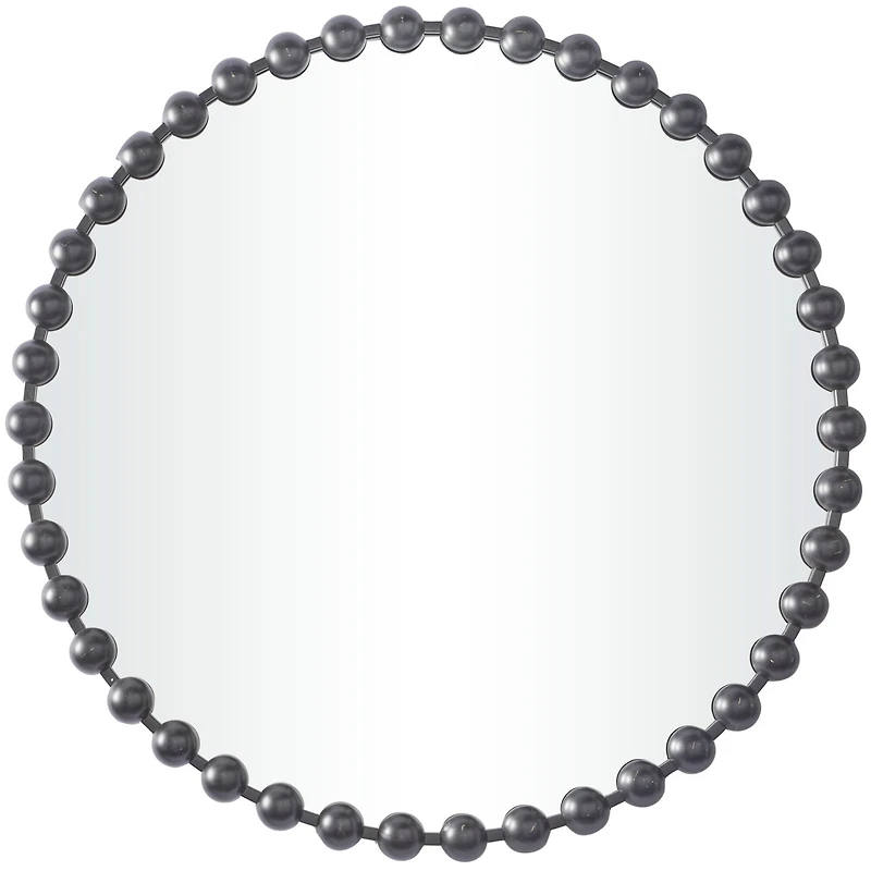 CosmoLiving by Cosmopolitan Dark Gray Metal Orb Framed Wall Mirror 36" x 2" x 36"