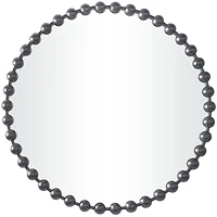 CosmoLiving by Cosmopolitan Dark Gray Metal Orb Framed Wall Mirror 36" x 2" x 36"