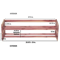 Household Essentials CedarFresh Stackable Cedar Shoe Rack