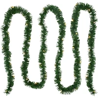 18ft. Pre-Lit Warm White LED Artificial Pine Christmas Garland