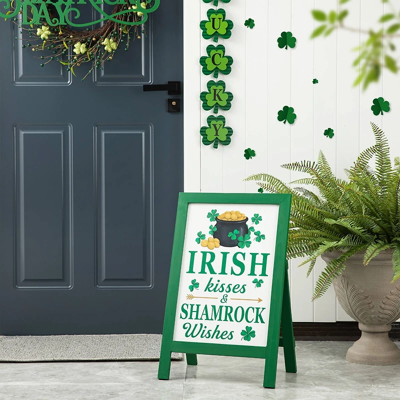 Glitzhome® 24" St. Patrick'sWooden Porch Sign