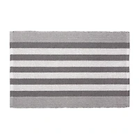 DII® Gray Cabana Stripe Recycled Yarn Rug, 2ft. x 3ft.