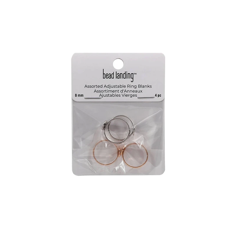 Adjustable Ring Blanks, 4ct. by Bead Landing™