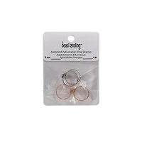 Adjustable Ring Blanks, 4ct. by Bead Landing™