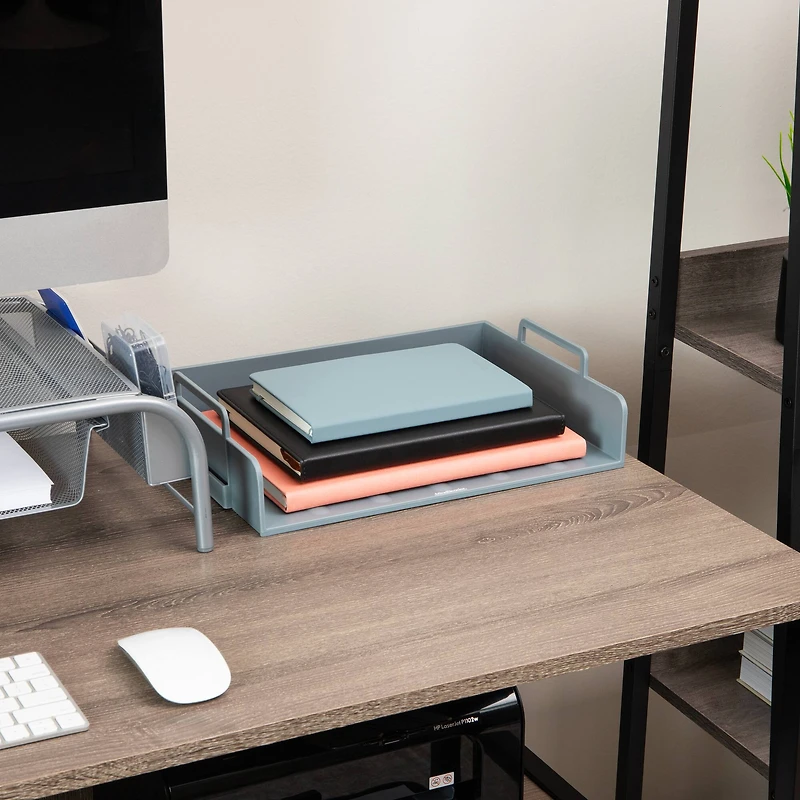 Mind Reader Stackable Paper Tray, Desktop Organizer, File Storage, Office, Plastic, 4 Pcs