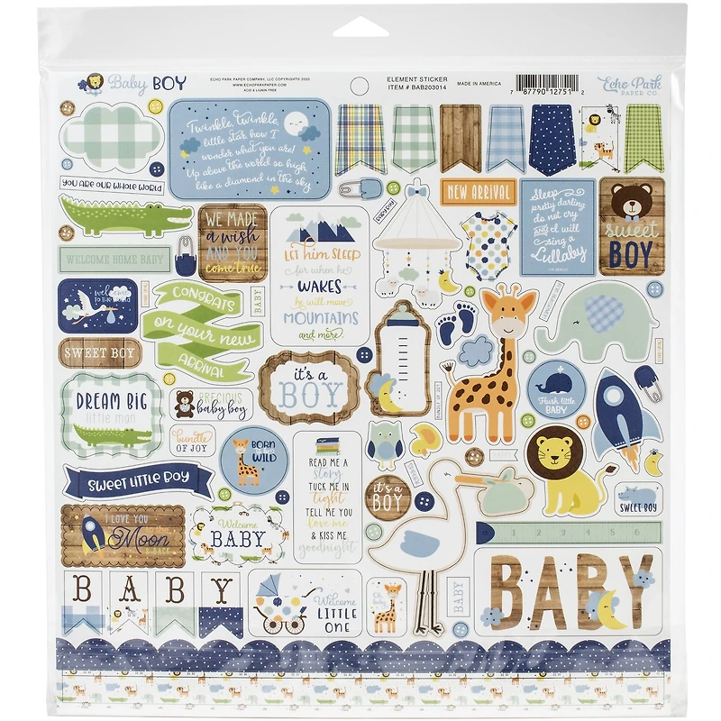 Echo Park™ Paper Co. Baby Boy Collection Kit, 12" x 12"
