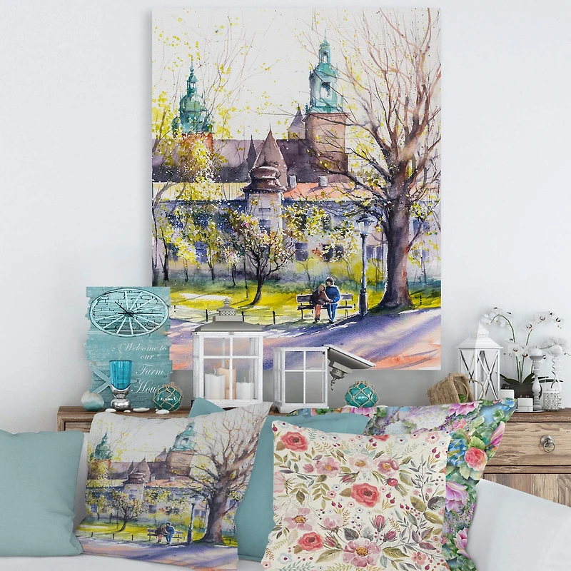 Designart - Castel Through The Trees of The Park