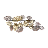 5.5ft. x 2ft. Scattered Metal Leaves Wall Art Decor