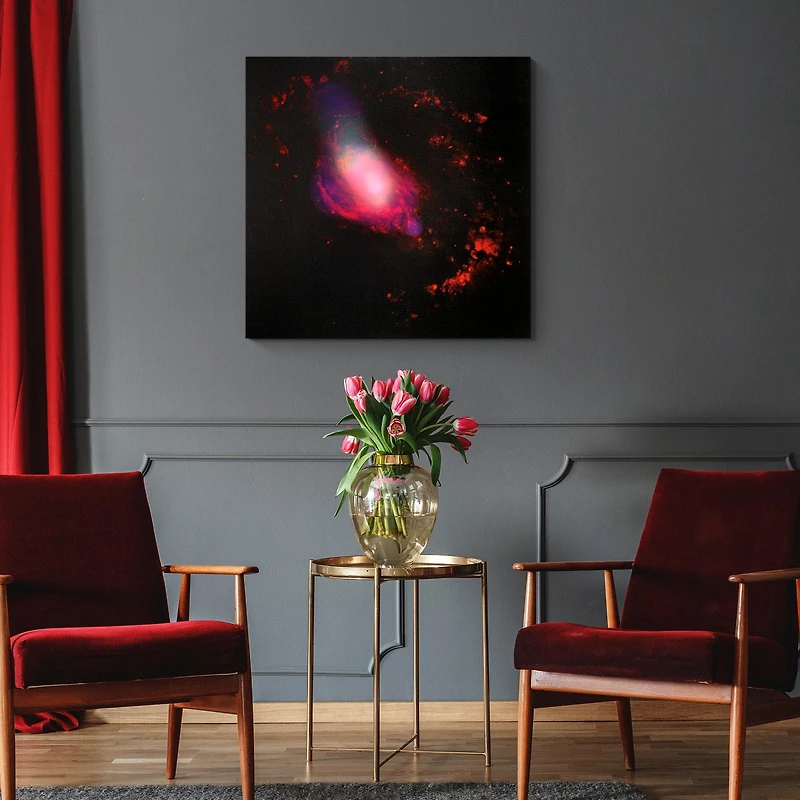 American Art Décor™ 30" NASA Black Hole Glossy Lacquer Canvas Wall Art Print