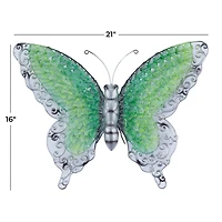 Green Metal Eclectic Wall Decor, 21" x 21" x 2"