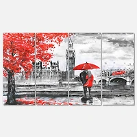 Designart - Couples Walking in Paris