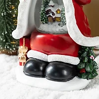 Glitzhome® 100mm Christmas Resin Lighted Snowflakes Snowman Waterglobe