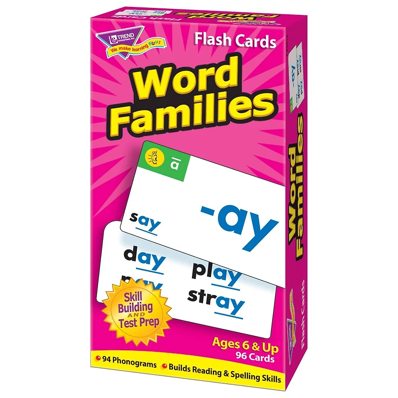Trend Enterprises® Word Families Skill Drill Flash Cards