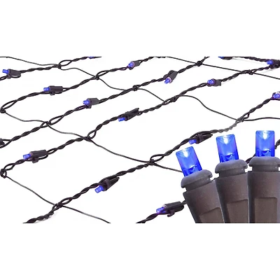 Pre-Lit Blue LED Christmas Lights Net-Style Tree Trunk Wrap