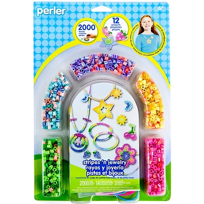 Perler™ Stripes 'n Jewelry Fused Bead Kit, 2,000ct.