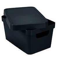 Simplify Small Charcoal Vinto Storage Box with Lid