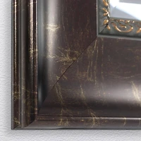 Head West 32" Distressed Embossed Bronze Framed Wall Vanity Mirror
