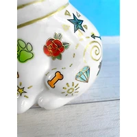 Bright Stripes Tattoo A Frenchie Ceramic Bank