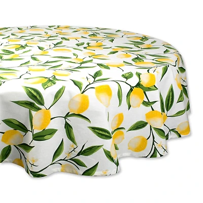 DII® 70" Round Lemon Bliss Print Tablecloth