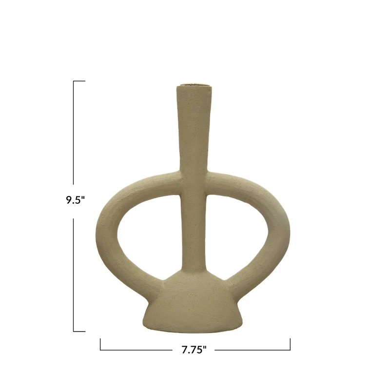 Hello Honey® 10" Ivory Modern Sculptural Taper Candle Holder