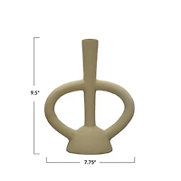 Hello Honey® 10" Ivory Modern Sculptural Taper Candle Holder