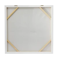 White Wood Glam Framed Abstract Wall Art 39" x 39" x 2"