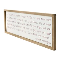 Hello Honey® Try to be Alive Wood Framed Wall Décor