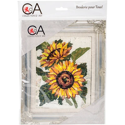 Collection D'Art Sunflowers Stamped Needlepoint Kit