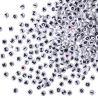 White Alphabet Crafting Beads by Bead Landing™