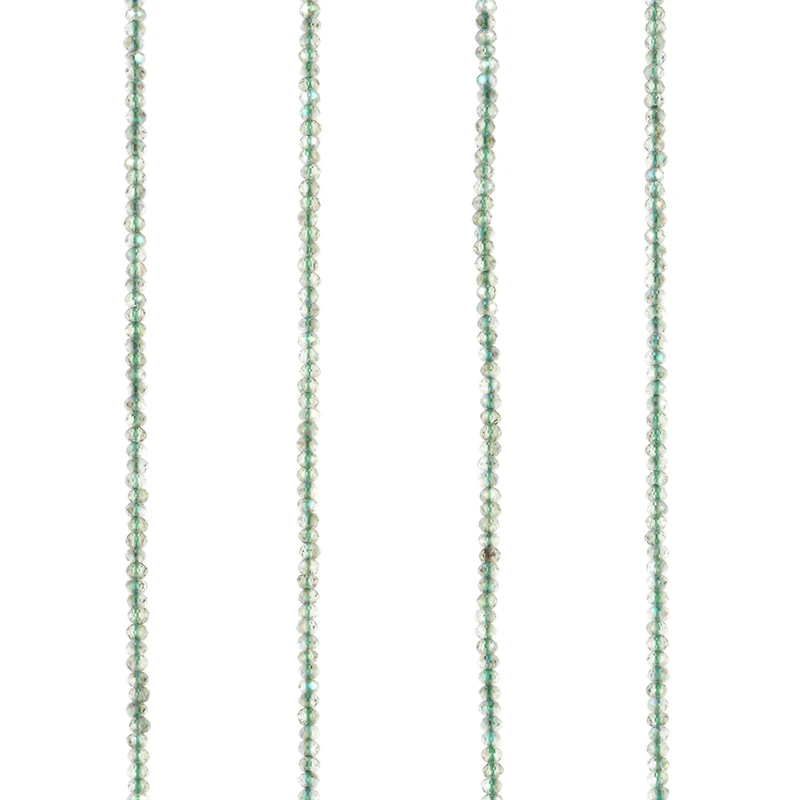 Light Green Faceted Glass Rondelle Beads, 2mm by Bead Landing™