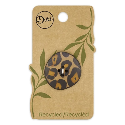 Dritz® 30mm Cheetah Recycled Leather Buttons, 3ct.
