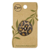Dritz® 30mm Cheetah Recycled Leather Buttons, 3ct.