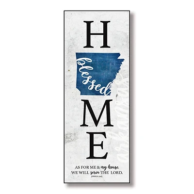 Arkansas Home-Blessed Wood Wall Plaque With Hanger